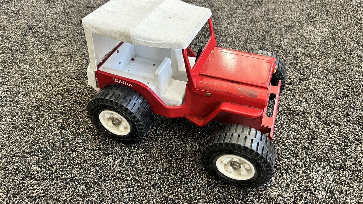 Vintage 1970's Tonka Pressed Steel Red Big Wheel Dune Buggy
