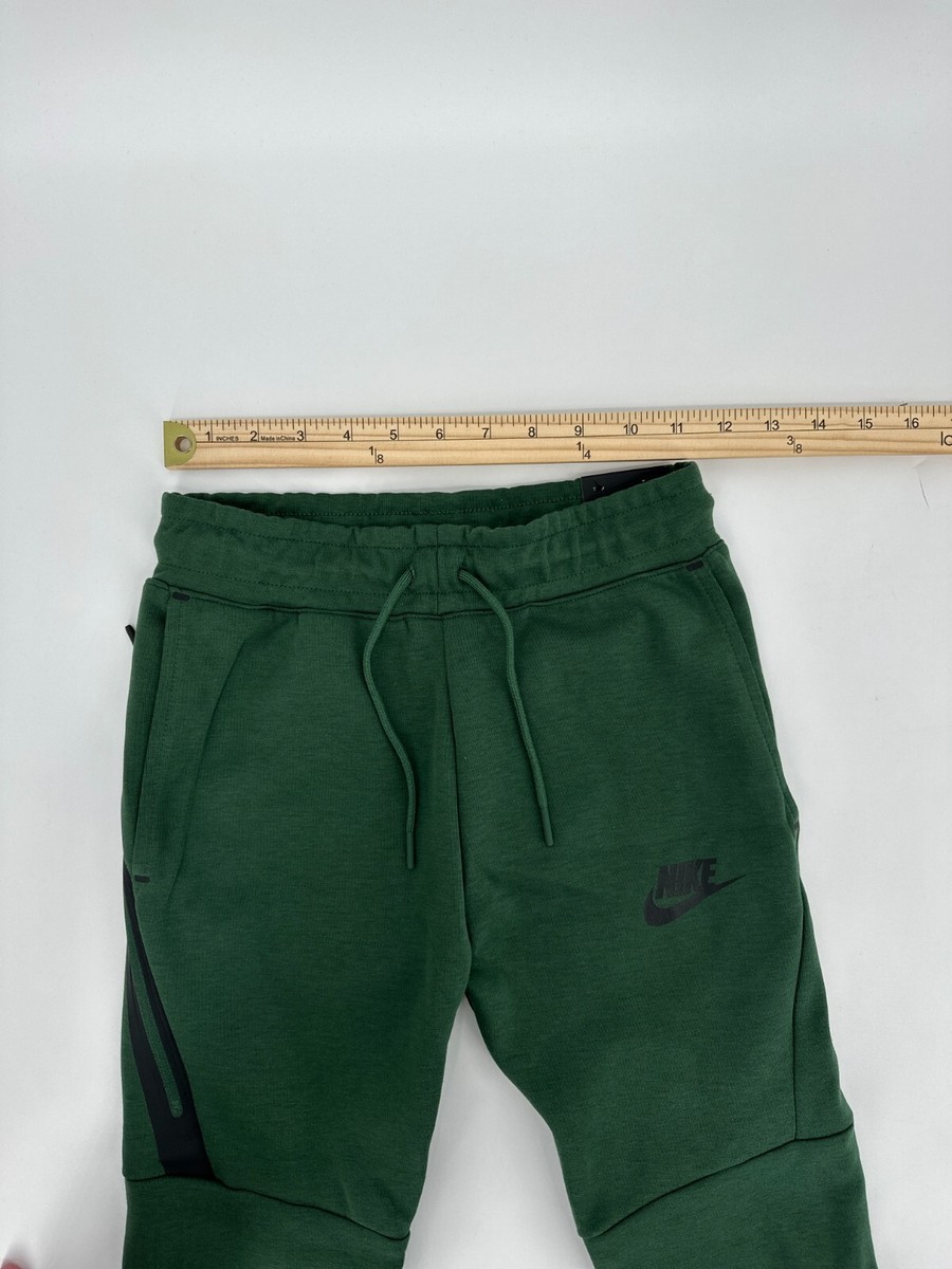 Nike Tech Fleece Pants Boys Small Jogger Youth Green Black 804818