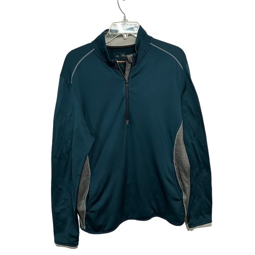 adidas climaheat Men's Jacket Size S Blue Gray 1/4 Zip Track Golf Sweatshirt