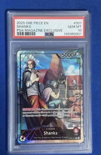 Shanks (2025 PSA Magazine Promo) OP09-001 One Piece Promotion Cards PSA 10