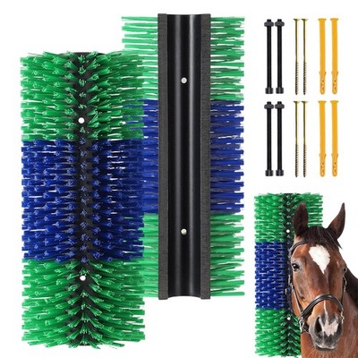 2er Pack Kratzbürste Viehbürste für Nutztiere Pferde Rinder Stall 20x5x44cm