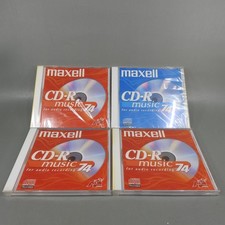 4 Maxell CD-R Music 74 minute for Audio Recording Compact Discs NEW SEALED