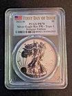2021 W Type 1 Proof American Silver Eagle Rev PCGS PR 70 First Day of Issue
