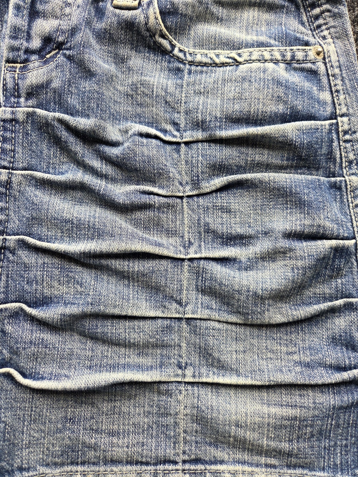 Franco Ferucci Vintage Y2K Denim Mini Skirt 30” Waist Distressed Grunge image 9