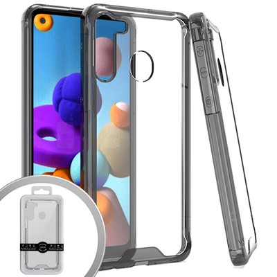 GSA Pro Skin Clear Bumper Case for Samsung Galaxy A21 - Smoke Finish