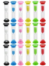 Sand Timer, KISEER 18 Pcs Colorful Hourglass Sandglass Sand Clock Timers Set ...