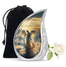 Cloud Angel Funeral Urns for Ashes Adult Mother, Decorative Urn 10 Inch 