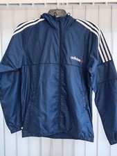 Adidas Originals Navy Hooded Windbreaker Jacket – Size M – New Without Tags