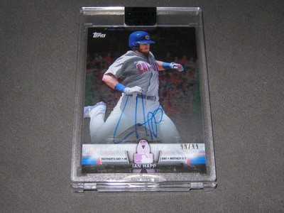 2018 TOPPS CLEARLY IAN HAPP ON CARD CERTIFIED ENCASED AUTOGRAPH - #99/99 BOOKEND