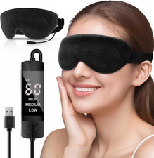 Heated Eye Mask for Dry Eyes, USB Electric Warm Eye Compress Heat Eye Masks with