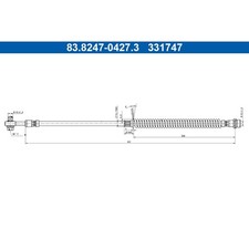 1x ORIGINAL® Ate Bremsschlauch Vorne für Ford FOCUS IV FOCUS IV Turnier FOCUS