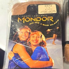 Mondor Lustrous Footless Tights for Ice Skating, Model 3373, Suntan