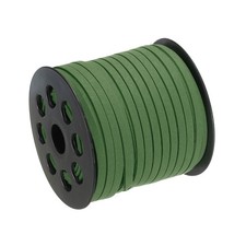 49.21 Yards 5mm Flat Suede Cord Leather String for DIY Crafts Olive Green 1 Roll