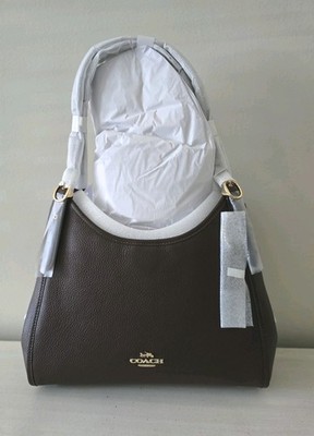 Coach Erin Shoulder Bag In pebble Leather In Gold/Maple CAQ86 NWT