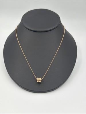 Bvlgari 18k Rose Gold B.Zero1 Single Pendant Necklace Mint Condition