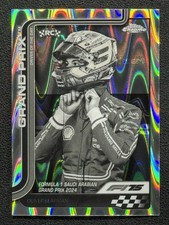 2025 Topps Chrome F1  Oliver Bearman RC #123  Black & White Raywave Refractor