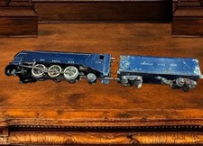Vintage American Flyer The Royal Blue Engine And Tender Lot Of 2