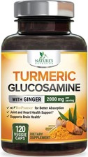 Turmeric Curcumin Supplement 2000mg, with Glucosamine Chondroitin - Ginger  95 