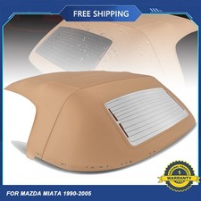 New Tan Convertible Soft Top For Mazda Miata 1990-1997 1999-2005 W Glass Window New Tan Convertible Soft Top For Mazda Miata 1990-1997 1999-2005 W Glass Window