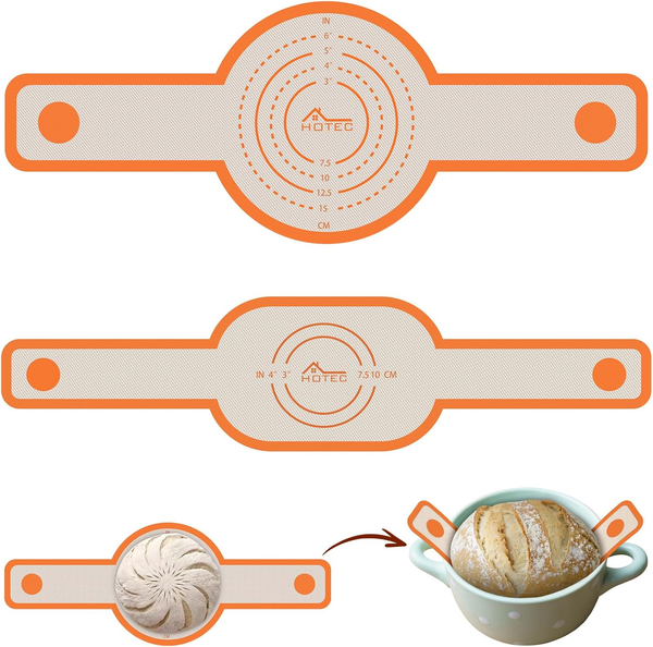 Silikon-Brotschlinge FüR Dutch Oven – 2 StüCk, Antihaftbeschichtete Backmatte Mi-image