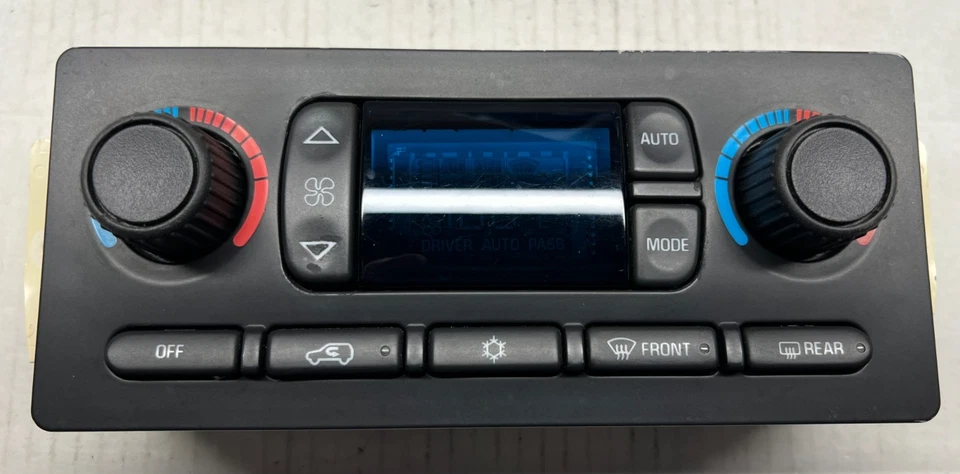 *REBUILT* ICE BLUE LED 02-04 TRAILBLAZER ENVOY RAINIER AUTO CLIMATE CONTROL READ - Image 3 of 4