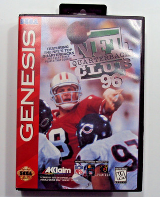 NFL Quarterback Club 96 (Sega Genesis) Video Game, Used , Tested, Free S/H