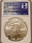 2024(P) American Silver Eagle First Star Privy 1 of first 50,000 8 era NGC MS70