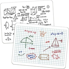 XY Axis Graph Dry Erase Board, 9" x 12" Double-Sided Coordinate Grid Whiteboard,