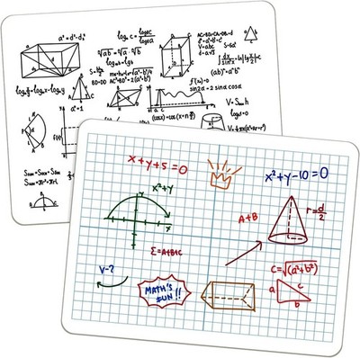 XY Axis Graph Dry Erase Board, 9'' x 12'' Double-Sided Coordinate Grid Whiteboard,