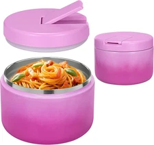 12Oz Insulated Vacuum Food Jar with Buckle Lid Wide Mouth Soup Thermo for Hot Fo