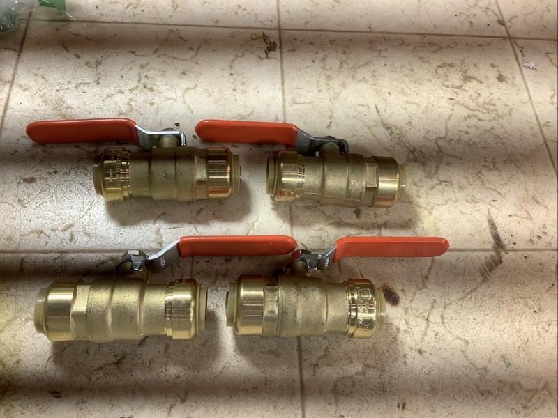 UPC 200psi Ball Valve 3/4 In CU-PEX-CPVC 4 Piece Lot