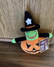 Multipet Halloween Pumpkin/Whitch 9.5 Inch Dog Toy With Squeaker