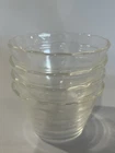 Vintage PYREX 462 Set of 4 Custard Cups Clear Ringed Scalloped 5oz Dessert Bowl