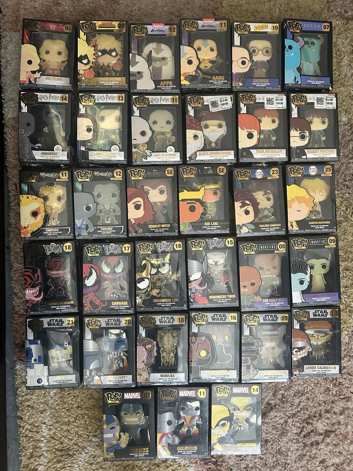 Funko Pop Pin Lot