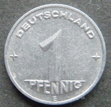 DDR, 1 Pfennig 1950 E, ( 4 ) J&auml;.Nr. 1501, ss/vz