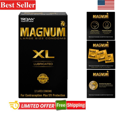 #ad Trojan Magnum XL Lubricated Condoms The Gold Standard in Safety amp; Sensation $22.99