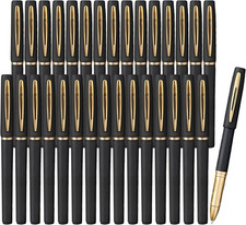 New 30 Pcs Black Gel Pens Fine Point 0.7mm Smooth Writing Fast Shipping