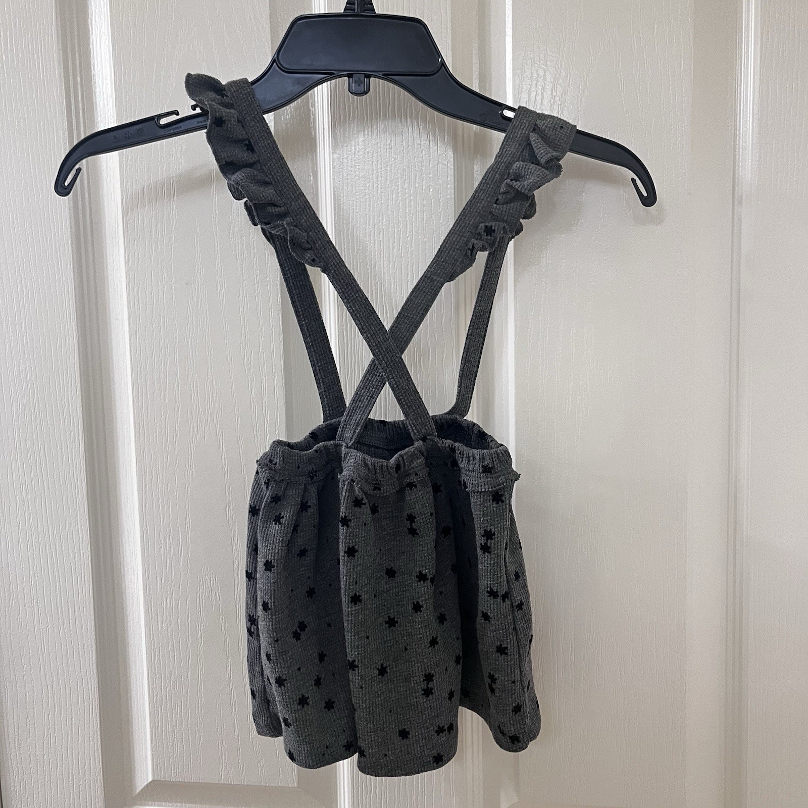 Zara Baby Girls Gray Star Waffle Knit Ruffled Suspenders Skirt Size 2-3 yrs thumbnail 9