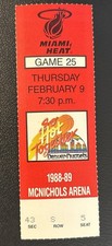MIAMI HEAT @ DENVER NUGGETS NBA TICKET STUB FEBRUARY 9, 1989 ALEX ENGLISH 38 PTS