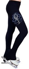 Ice Figure Skating Dress Practice Pants Trousers Leggings w/Rhinestone R254BB