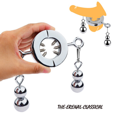 Scrotum Clamp Ring Testicle Ball Stretcher CBT Male Ball Crusher Chastity Device