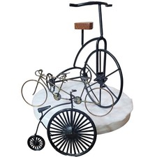 3 Metal Big Wheel Tricycle And Double Seated Bicycle Home Decor
