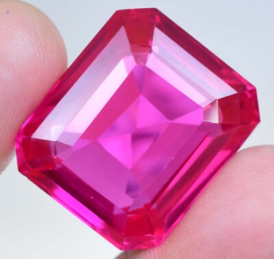 Natural Mogok Rose Pink Ruby 66.65 Ct Certified Stunning Octagon Shape Gemstone