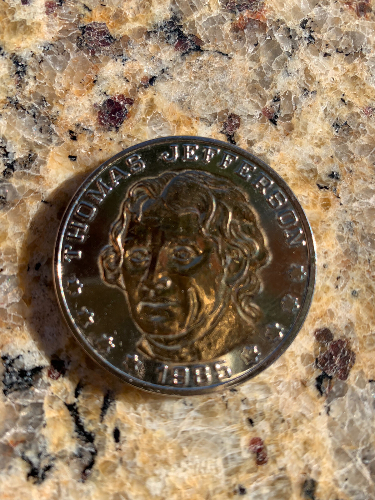 Thomas Jefferson 1985 185th Anniversary 2 Tone Coin 1800-1985 | eBay