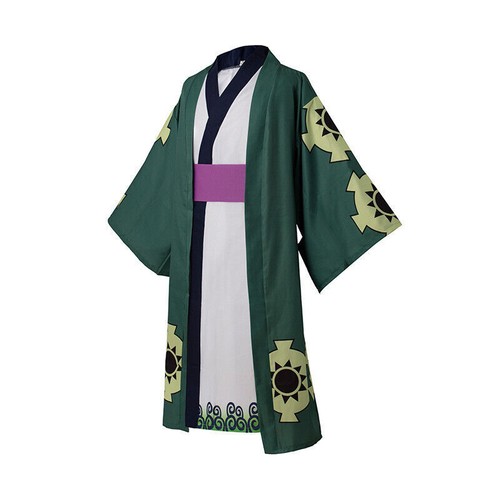 NEU EINTEILER Roronoa Zoro Wano Kuni Country Cosplay Kostüm Outfits Kimono Anzug - Bild 10 von 15