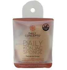 Konjac Root Sponge with Turmeric and Curcuma Brightens Hydrates Skin - New