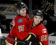 Johnny Gaudreau Sean Monahan Calgary Flames Signed Photo Autograph Print