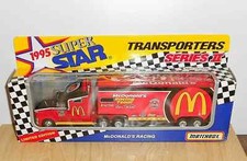 MATCHBOX 1995 SUPER STARS TRANSPORTER 94 McDonald's, driver Bill Elliot