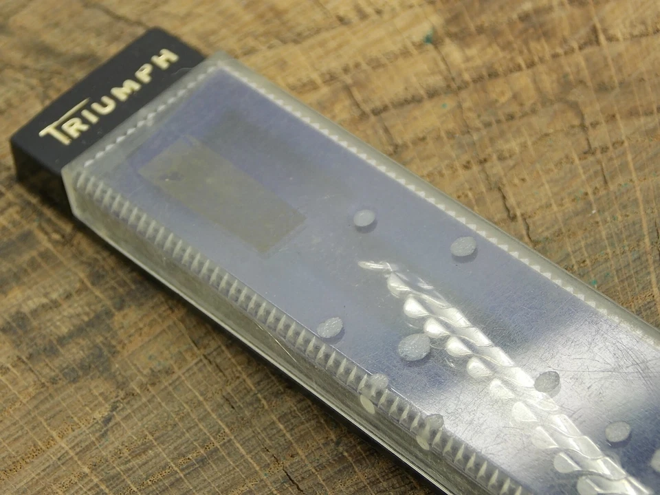 Correa de reloj vintage Triumph EE. UU. expansión llena de oro blanco anillo extremo nuevo sin usar Foto 4 de 4