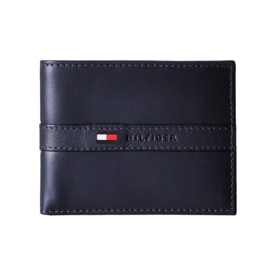 Tommy Hilfiger Herren Premium Leder Kreditkarten ID Geldbörse NAVY In Box - Bild 1 von 3